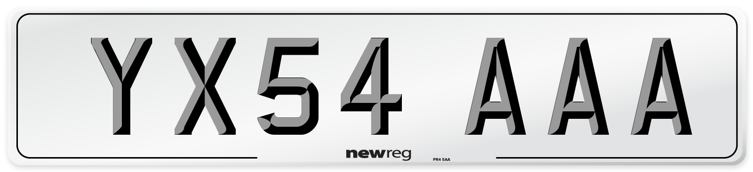 YX54 AAA Number Plate from New Reg